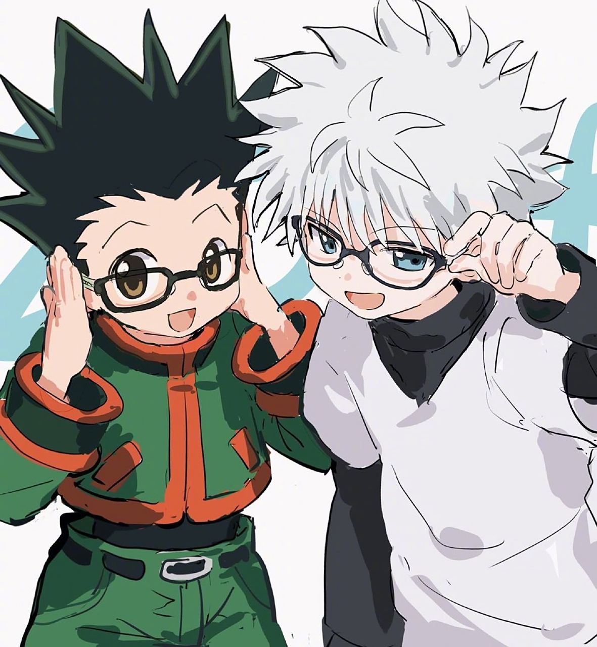 全职猎人# 奇犽&小杰  两位可爱的小天使  twi/qn_ui3 676767