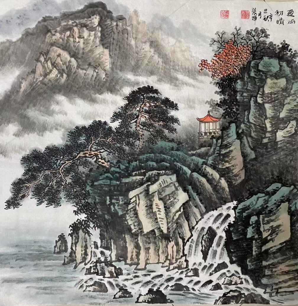 著名青年山水画家张辉       张辉,斋号:润景斋主,甘肃礼县人,现旅居