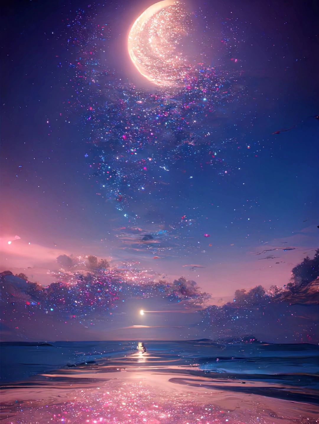 打开护眼模式,亮度调高,您将看到不一样的星空#星空##壁纸