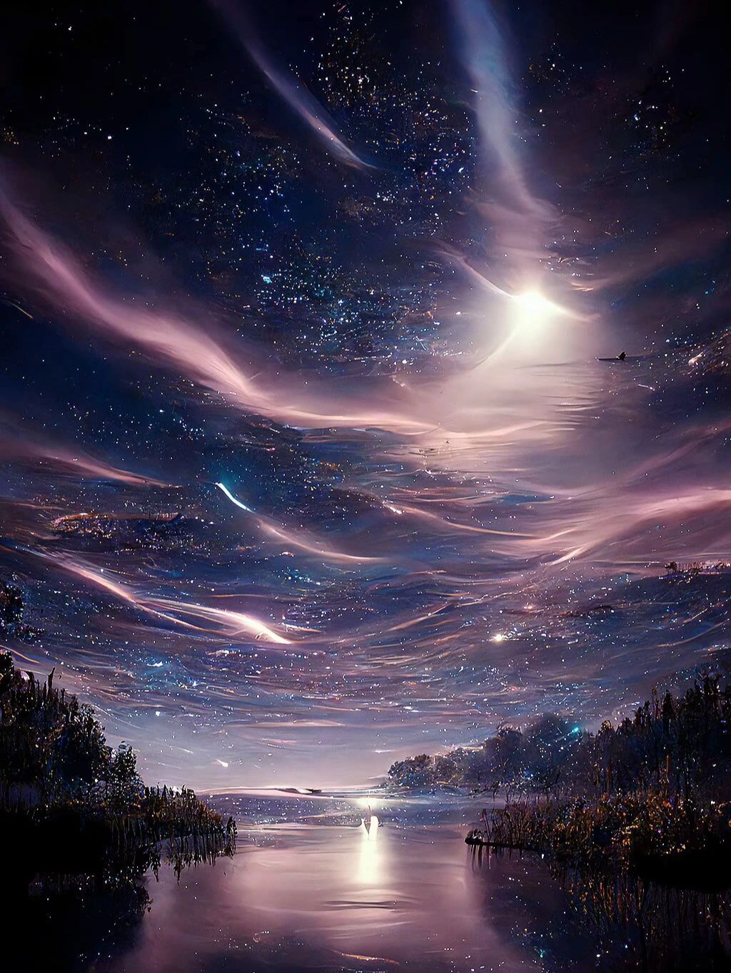 打开护眼模式,亮度调高,您将看到不一样的星空#星空##壁纸