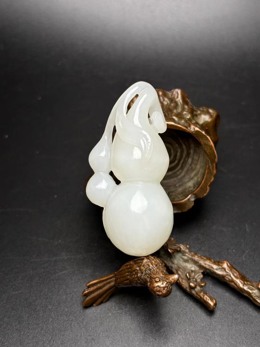 精美和田玉羊脂白玉葫芦!福禄平安!雕刻精美!玉质温润!包浆醇厚!