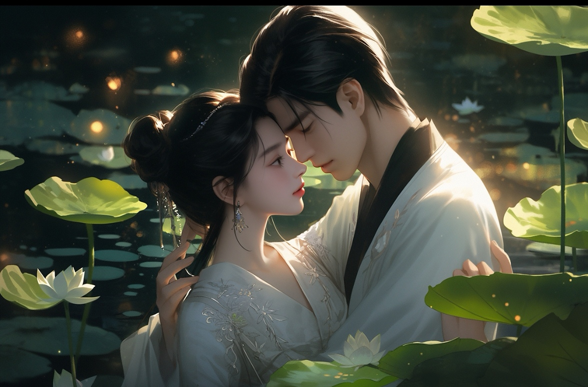 😍  🍃站在荷塘边,感受着清新的空气,听着微雨