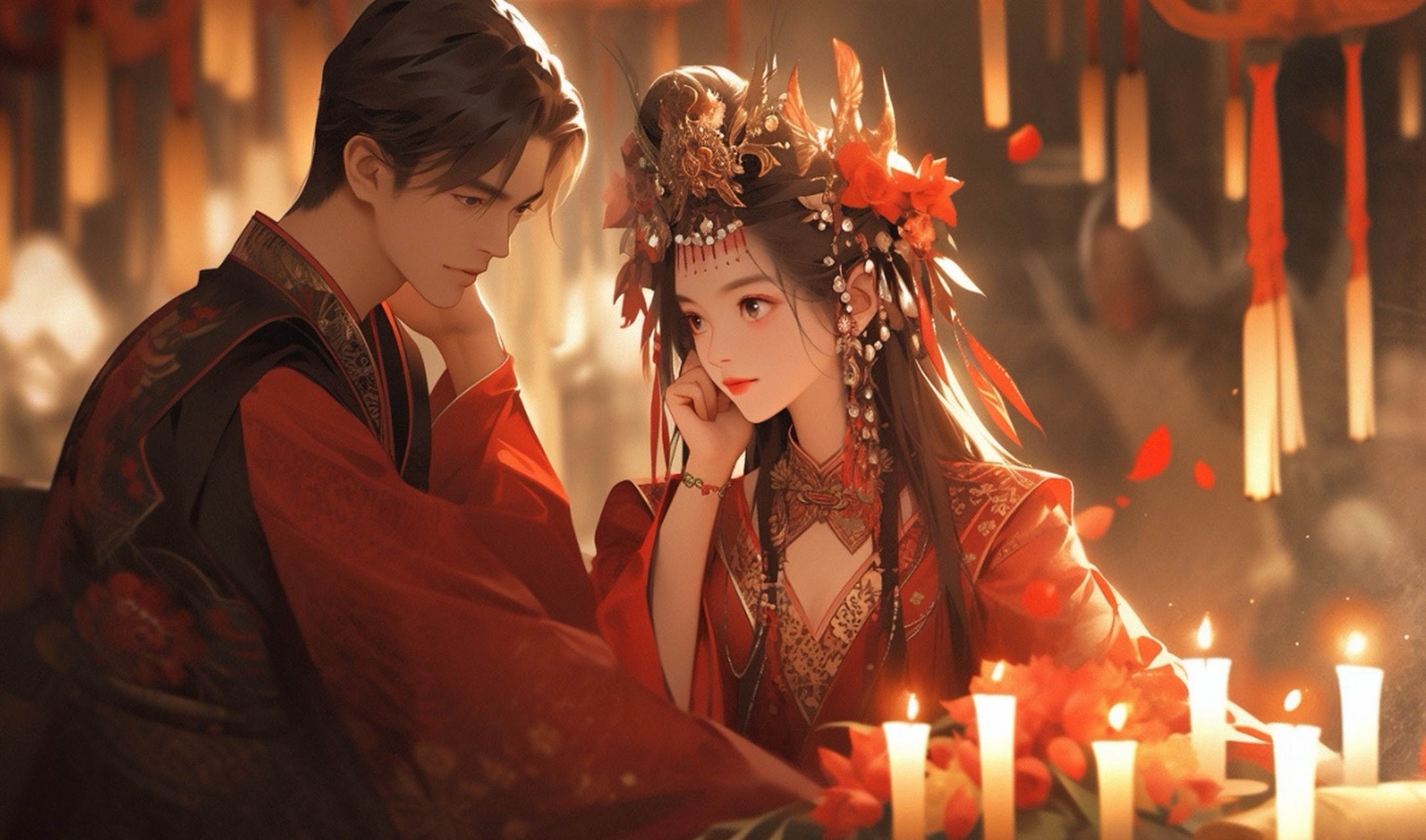 古风情侣,洞房花烛