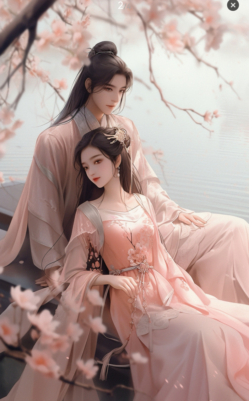 灼灼桃花,古风俏佳人