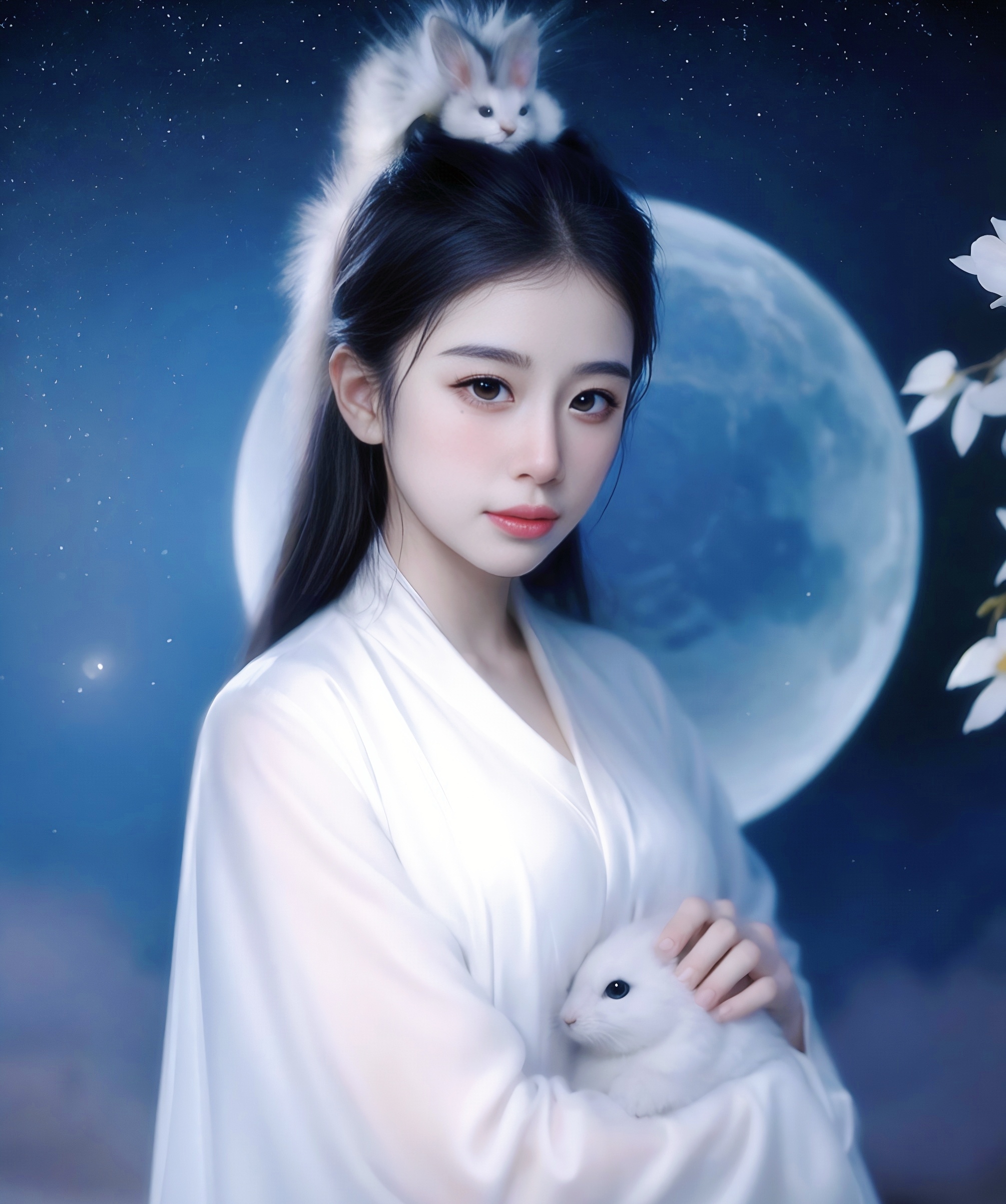 白衣仙子般的唯美画面,仿佛穿越时空隧道,梦回古代.