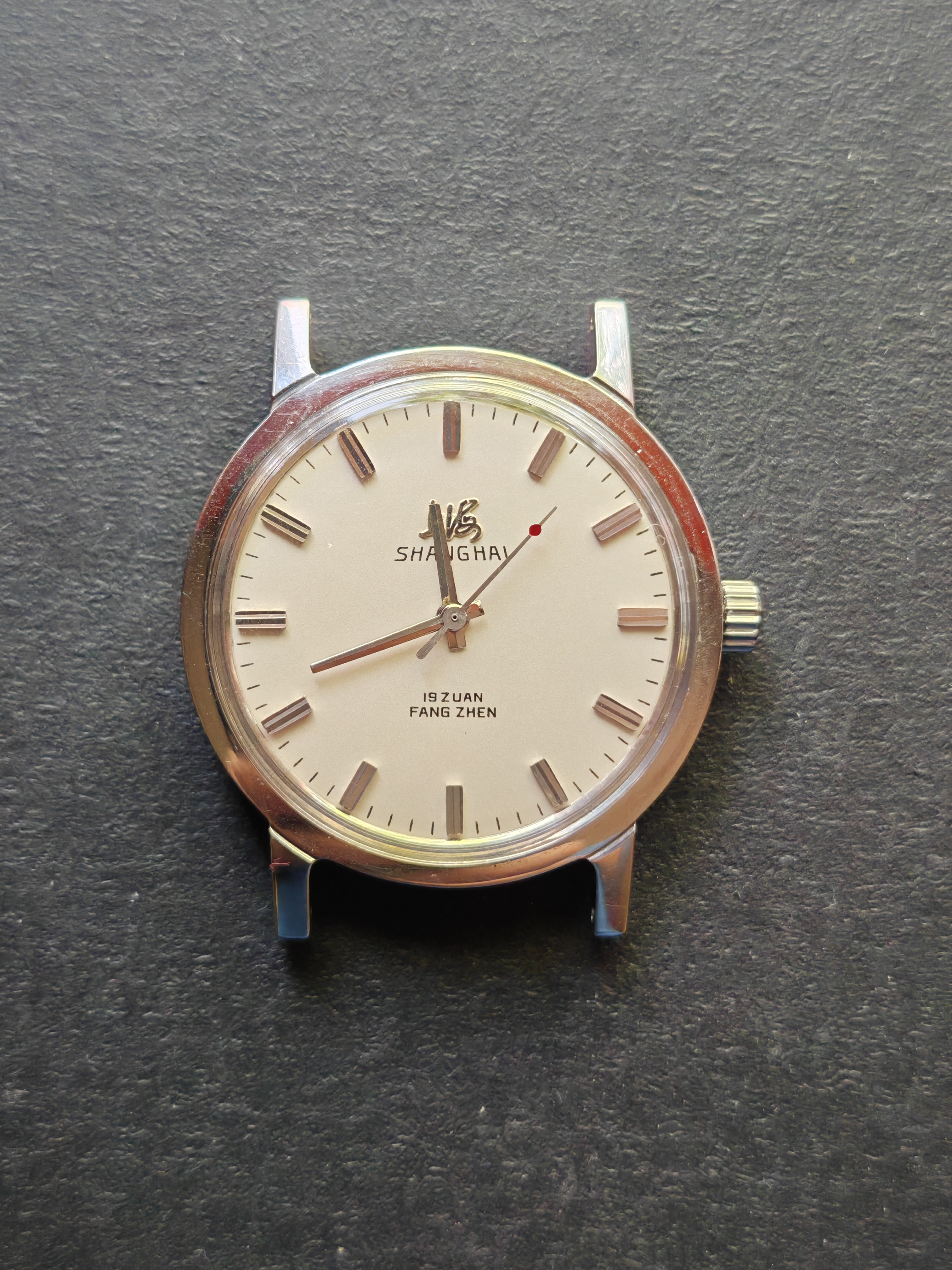 老上海经典7120手动机械表,后期型号,红点秒针,经典系列之一
