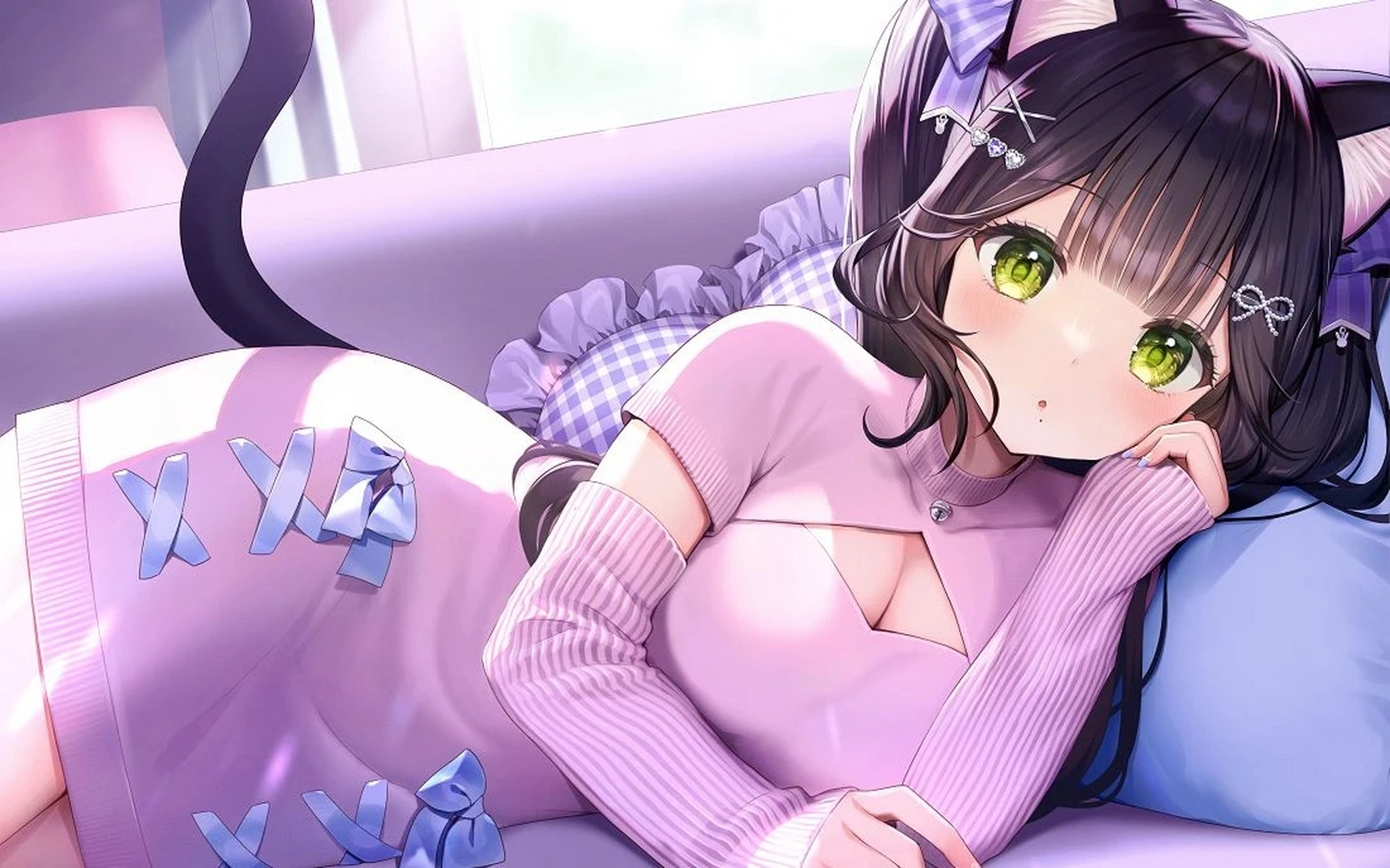 抓一下她的尾巴,不知道会不会咬我 #动漫壁纸