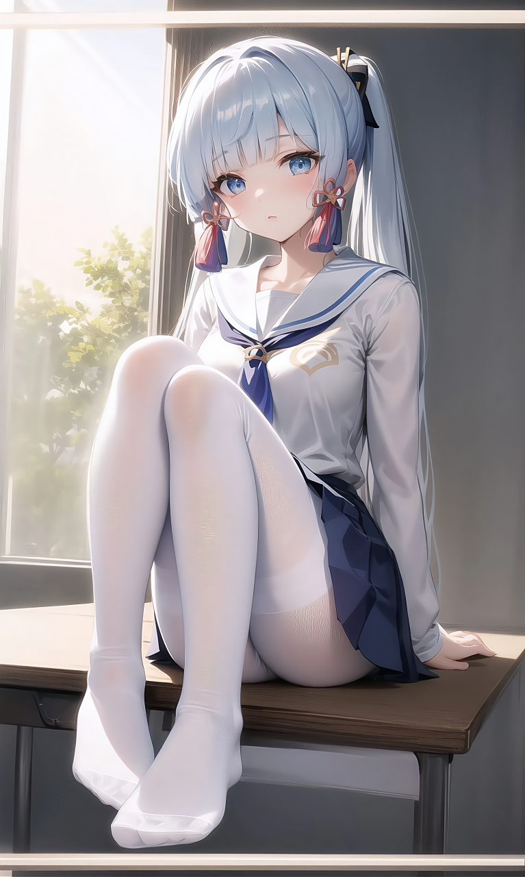 穿白丝的神里绫华,爱了爱了 #最喜欢的二次元人物# #神里绫华#