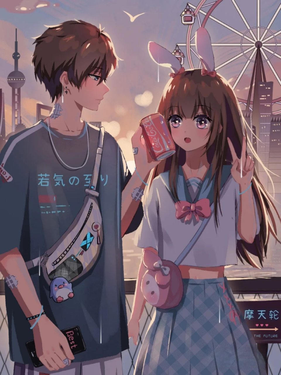 主题设计师linebear 情侣壁纸欧!#动漫头像和壁纸