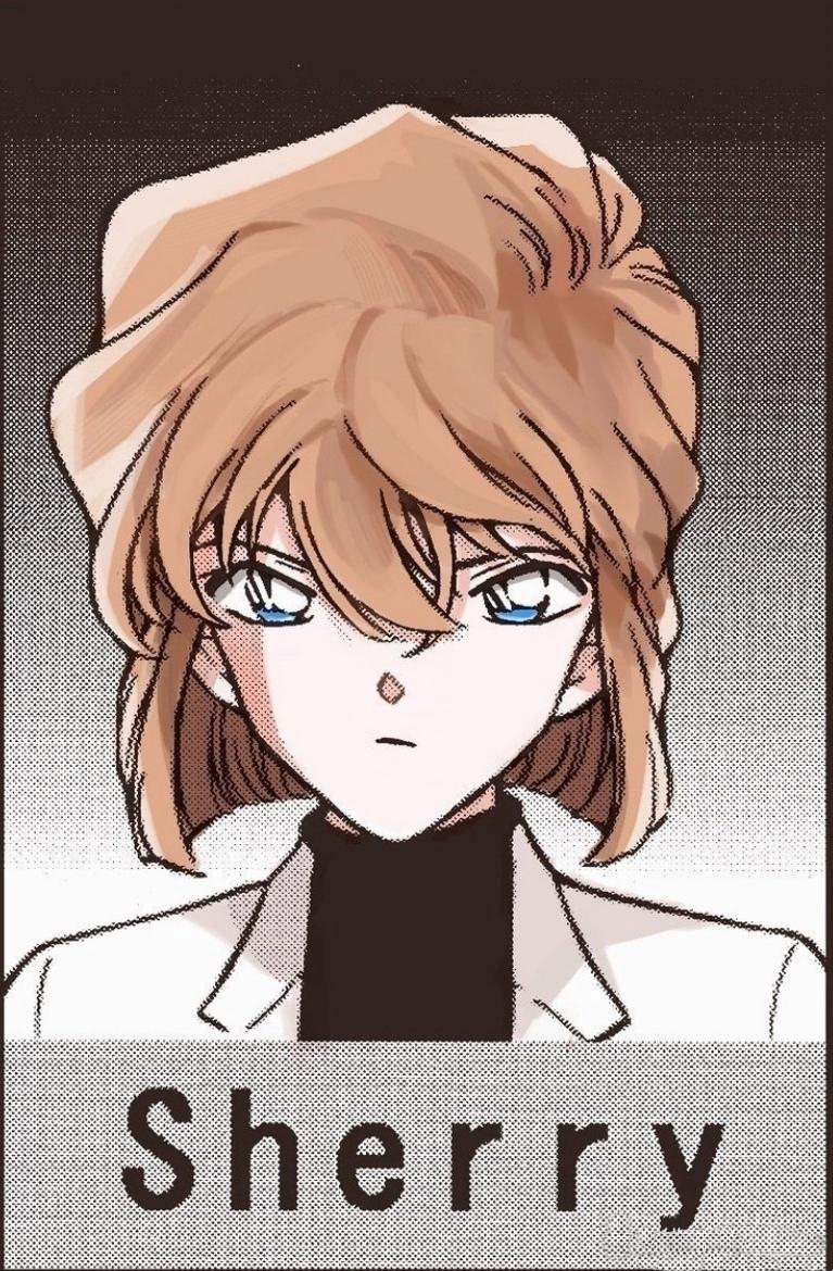 73原画灰原哀又来了,最后一张是sherry酱的证件照.美到我心巴上了!