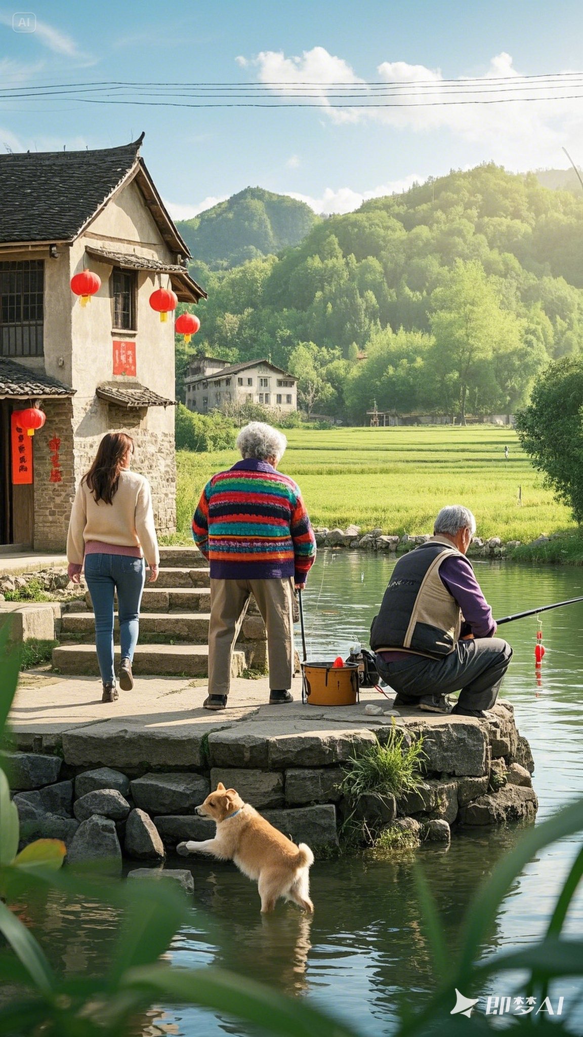 远离喧嚣的纷扰,踏入乡村的宁静天地.青山绿水间,田园风光如画