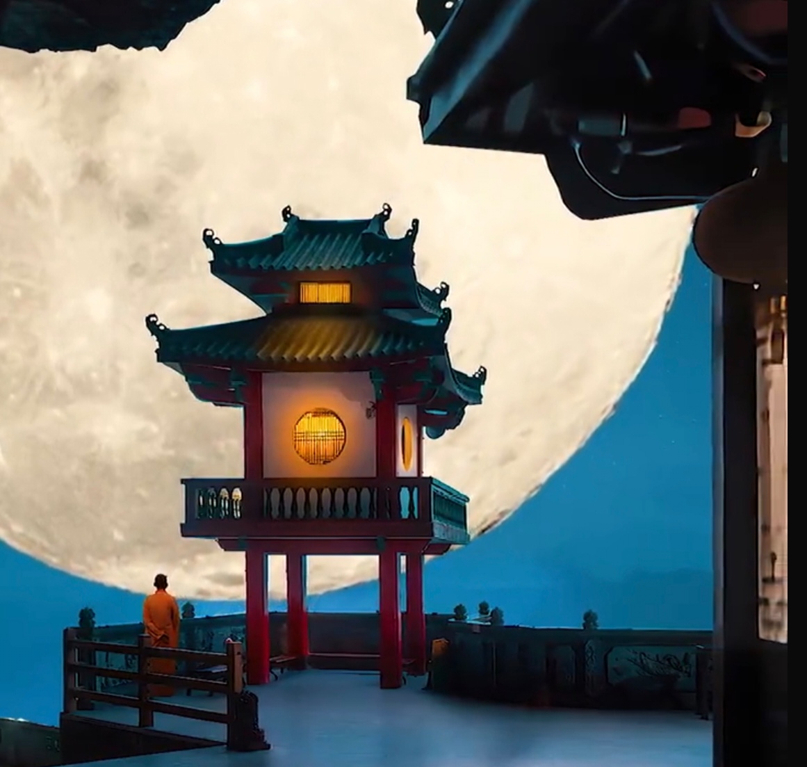 十二恩)  青灯古卷伴晨昏,独倚轩窗望暮云