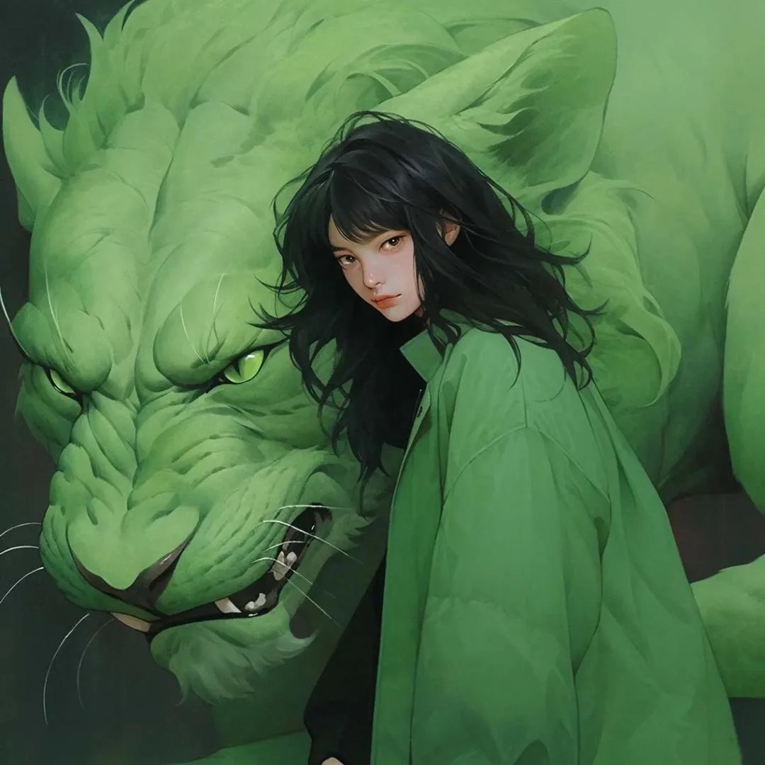 拽姐必备绿色头像