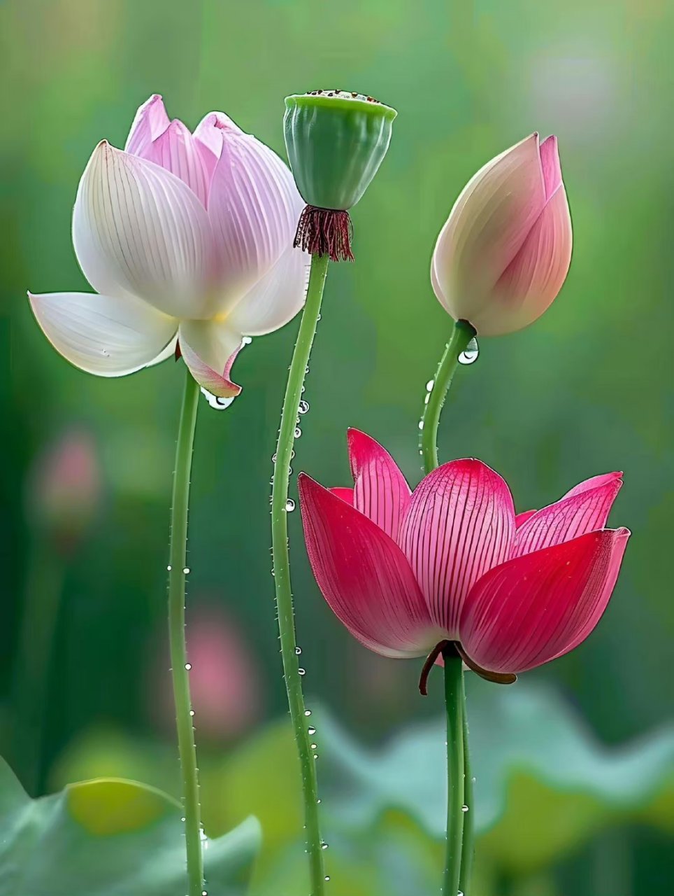 清晨雨露图片 莲花图片