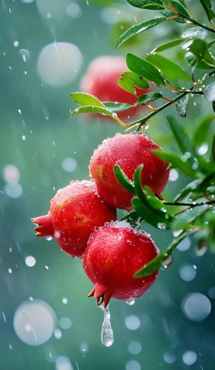 石榴花开,多籽多福.