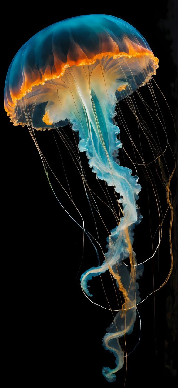 各种颜色的水母