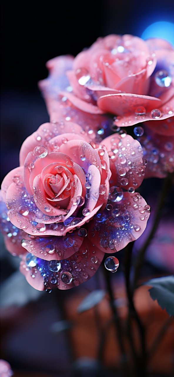 露水玫瑰别一样的美!