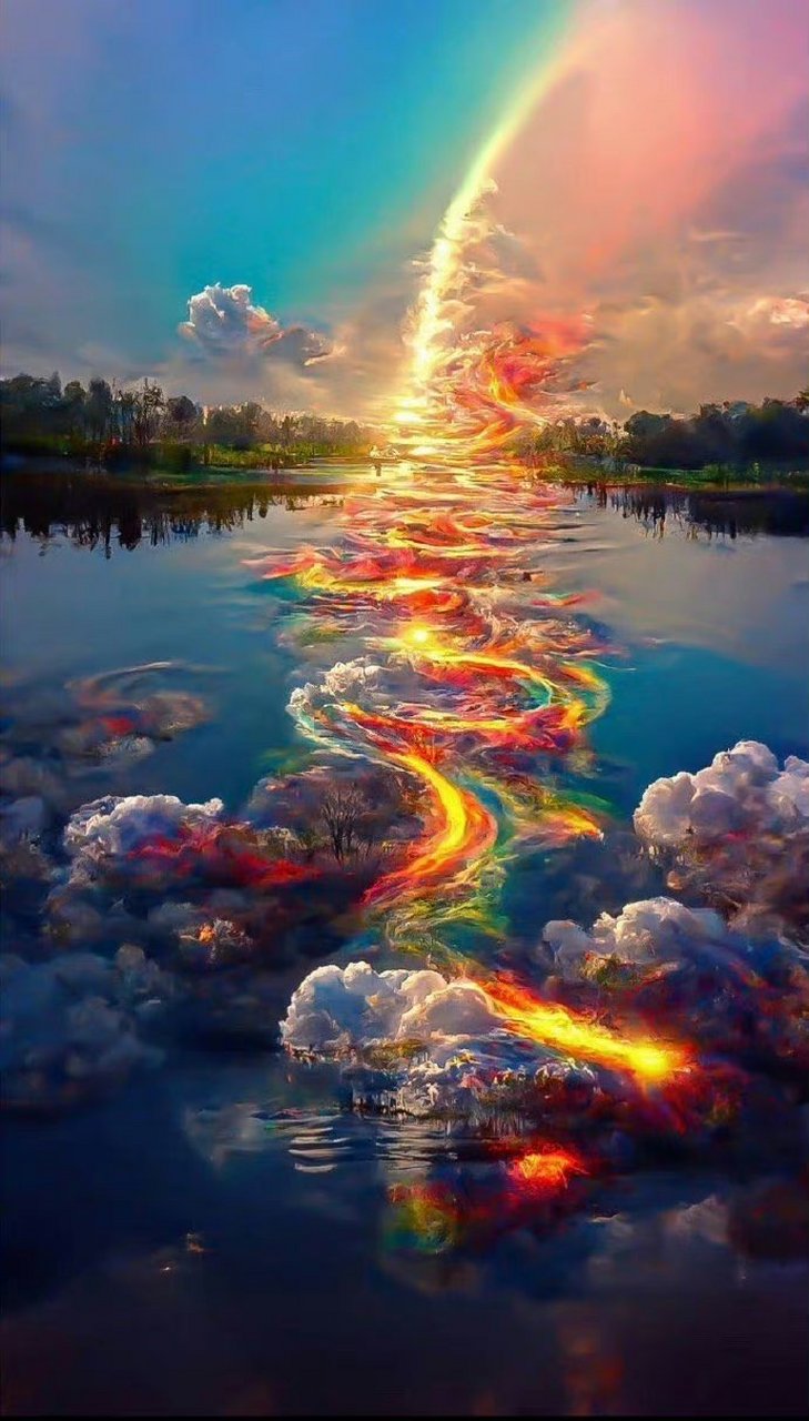 七彩祥云好兆头