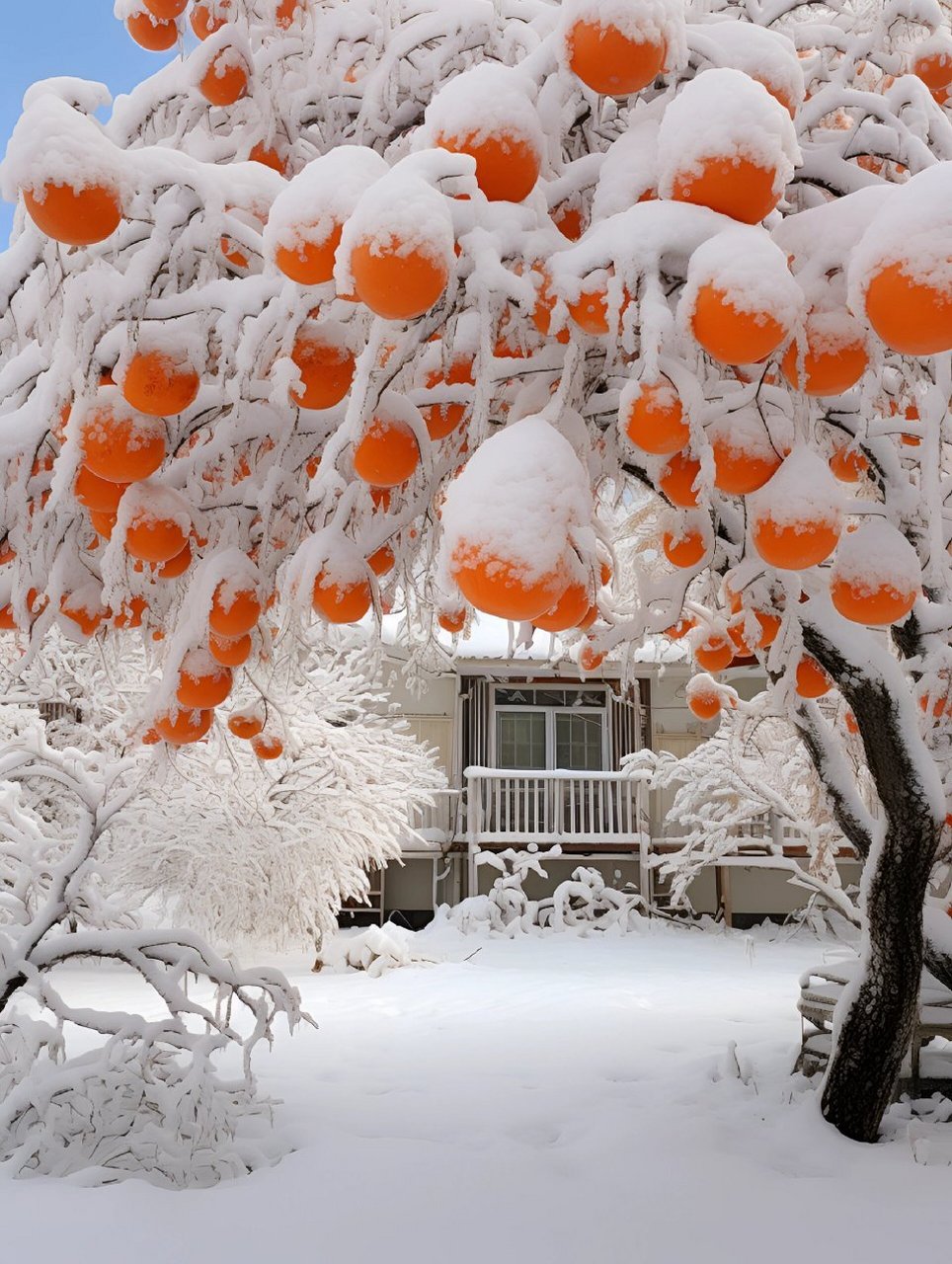 下雪了,依旧柿柿如意