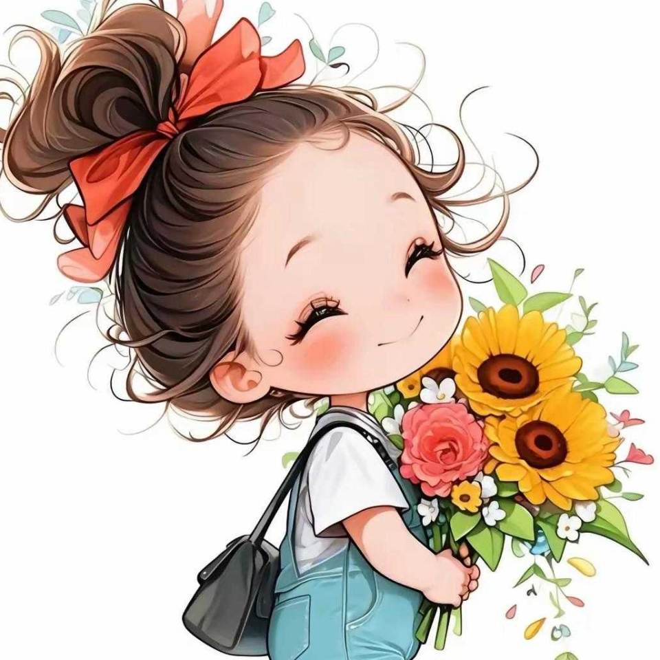 阳光下,小女孩手捧向阳光,笑容如一缕暖阳,温暖了全世界.