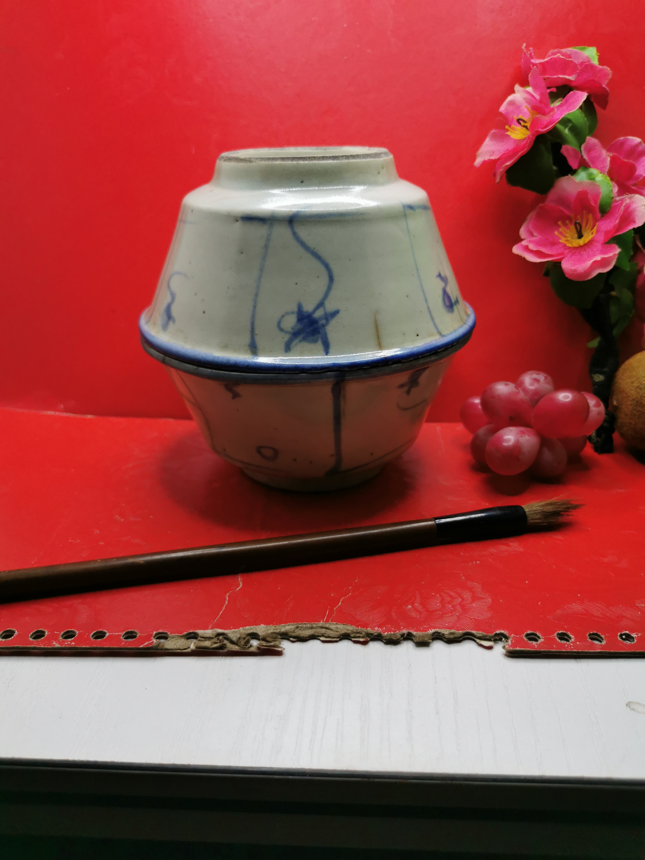 老户找到(民国时期粤文化岭南特色)石湾茶碗2个全要70元包邮,四面八方