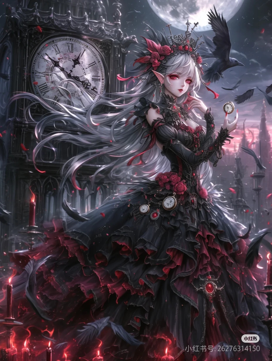 月下魔女,时间魔女,掌控生死,逆转时光.黑暗系头像