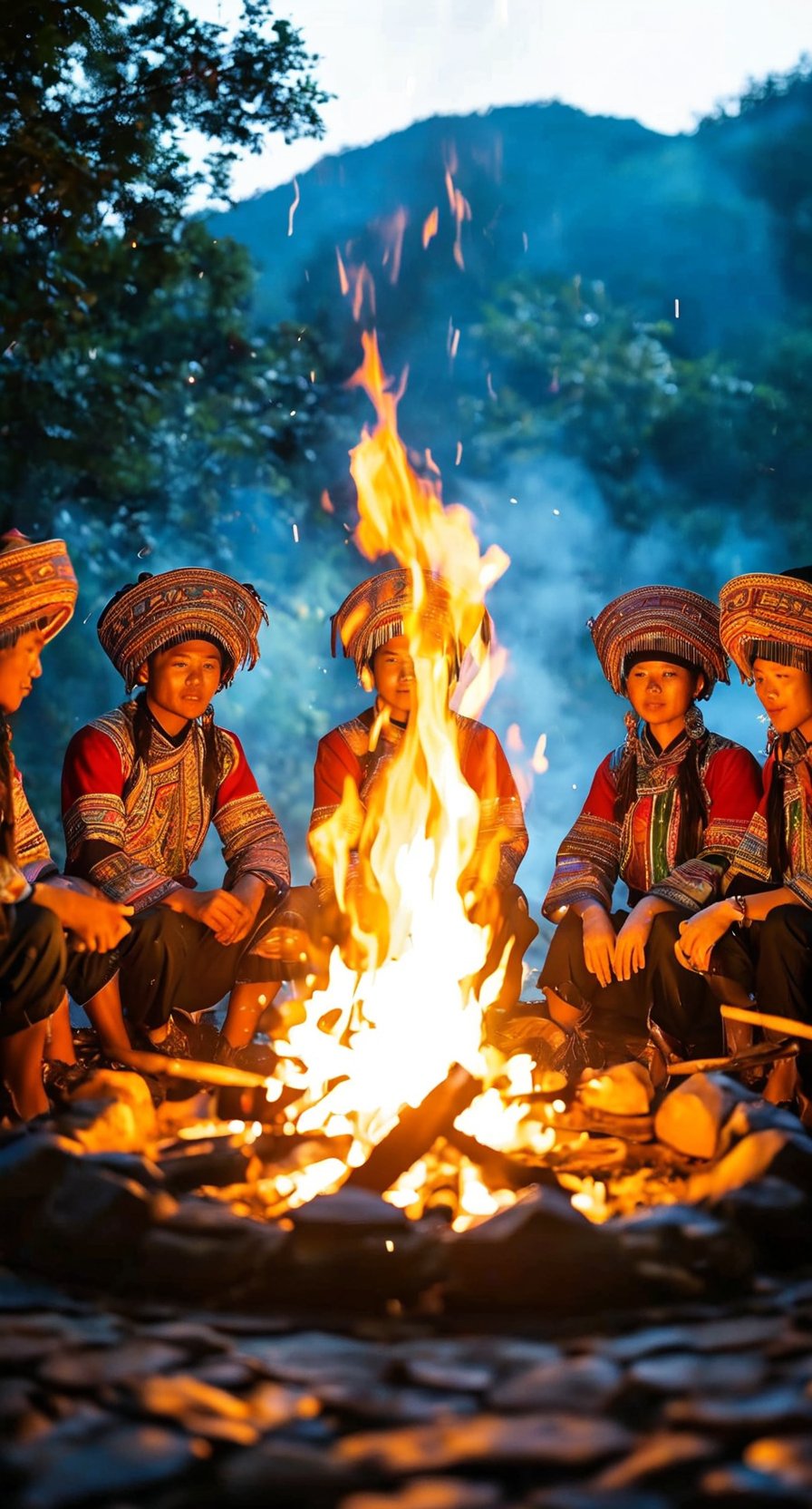 追年地图# 壮族的烟火年味:篝火舞蹈中的传统盛宴