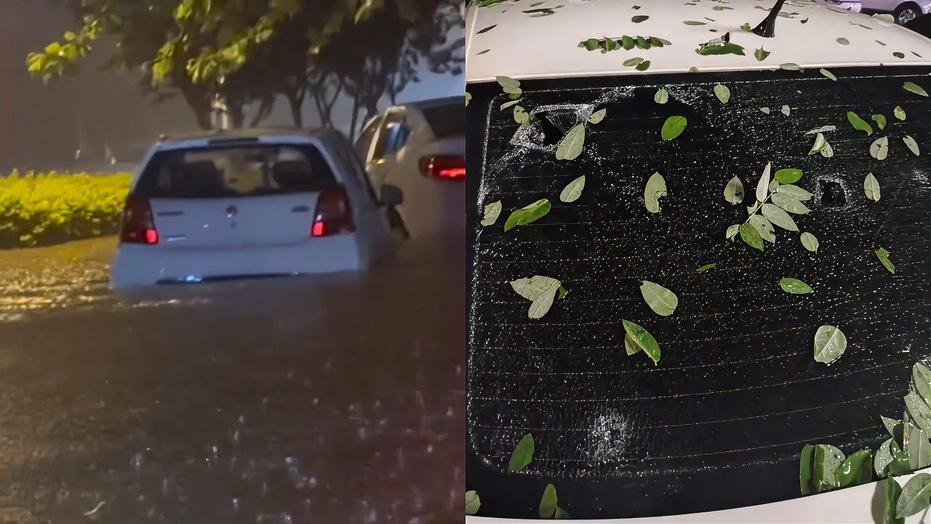 河北保定下鸡蛋大的冰雹!