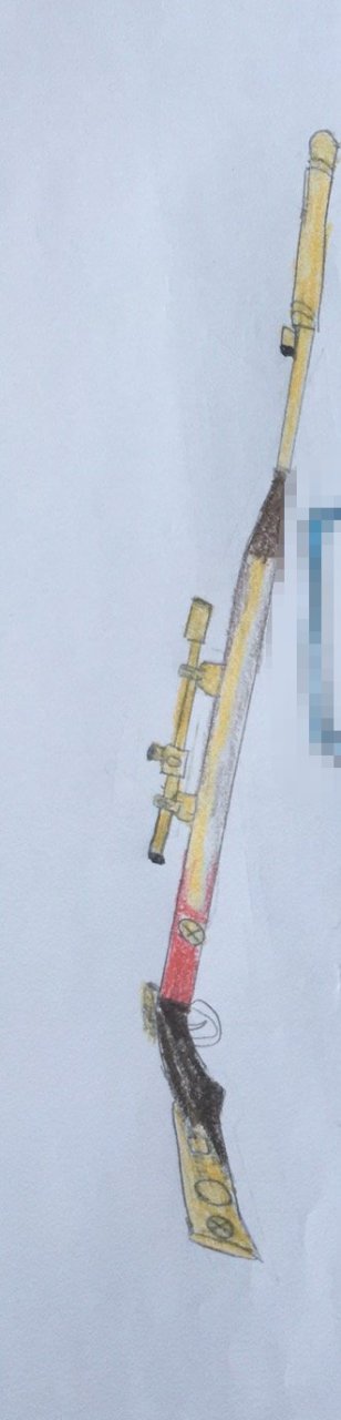 这句话的一把黄金98k,应该还凑合吧! #每天画一张画