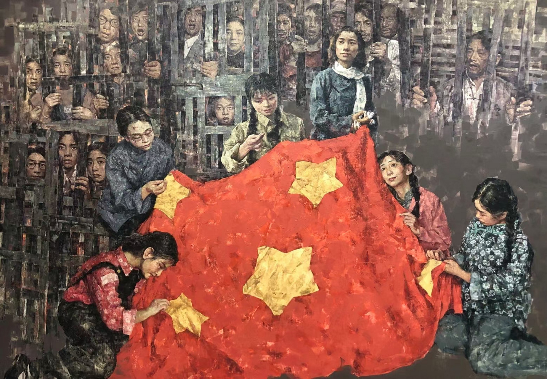 重庆籍四川美院毕业生张杰油画红岩精神