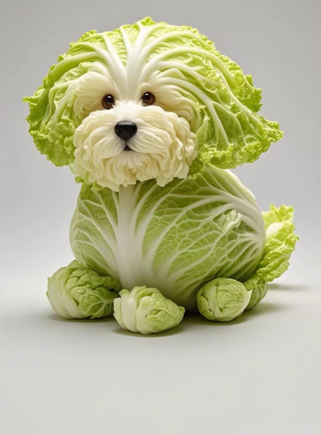 卷心菜狗狗也太治愈了,想rua它的毛!