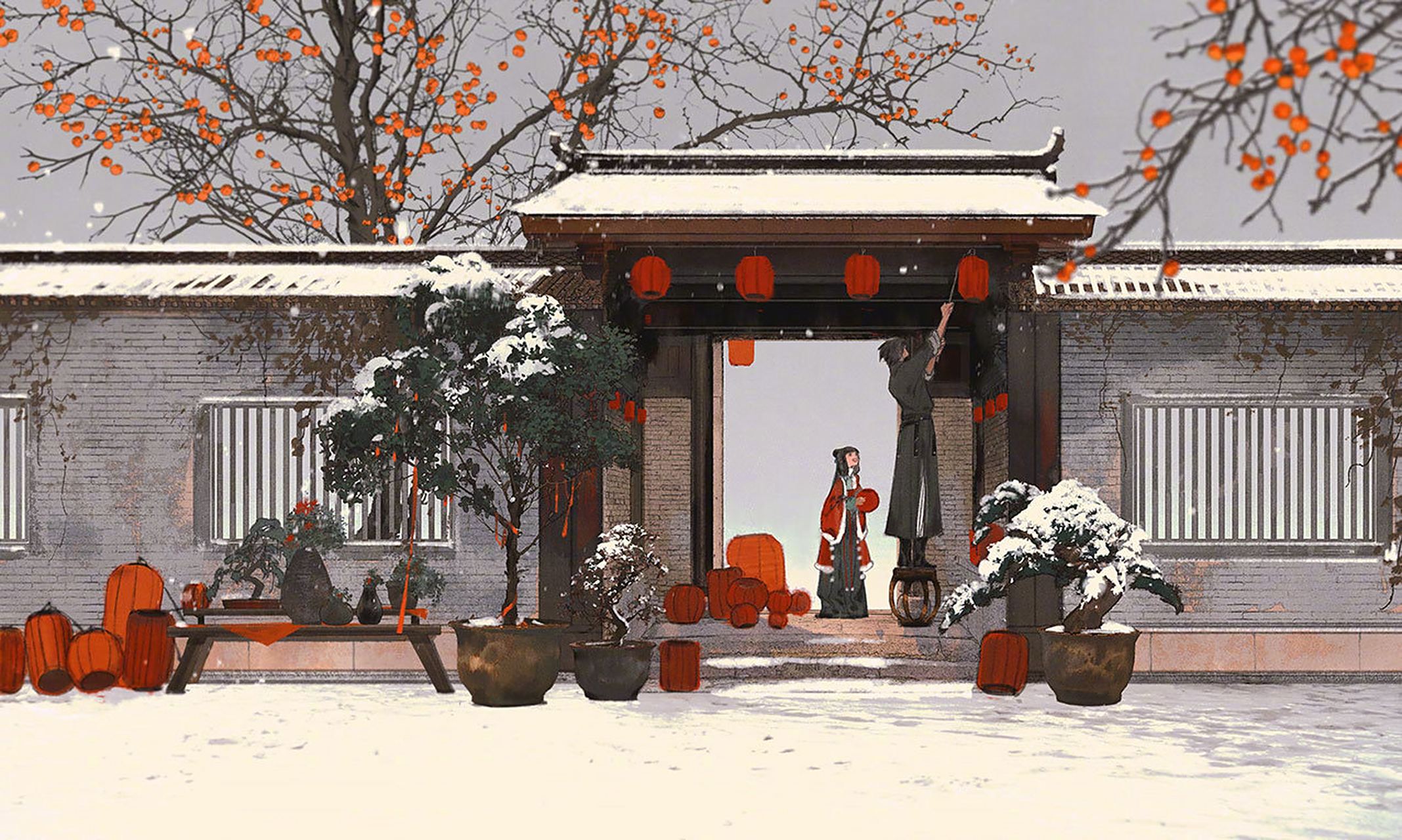 画师:伊吹鸡腿子#极韵古风#  古朴素净,古风意境美[吃鲸][滑雪][比心]