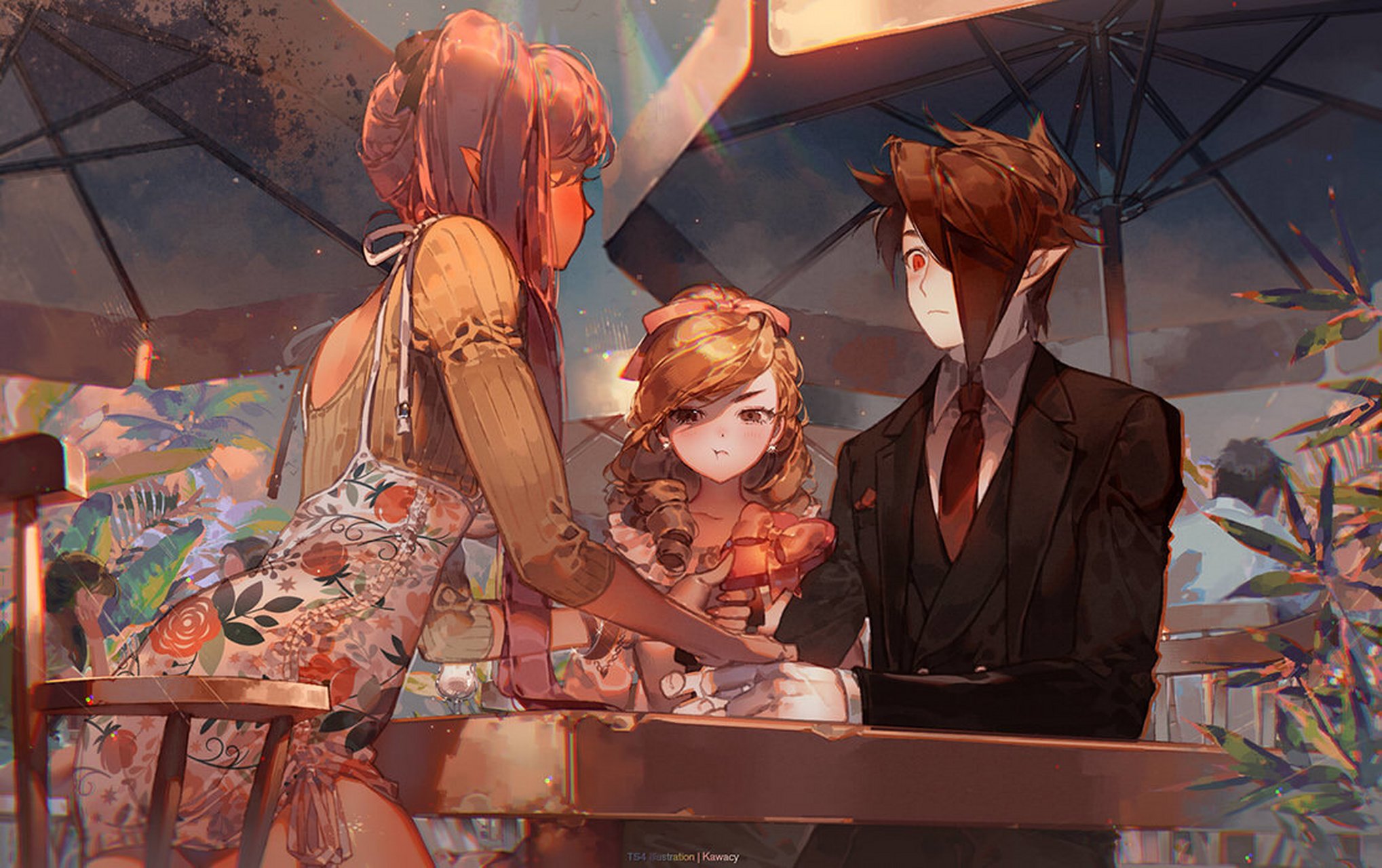 画师:河cy #绝美插画#  超棒的画风[心]第五张是杀铃同人[心]