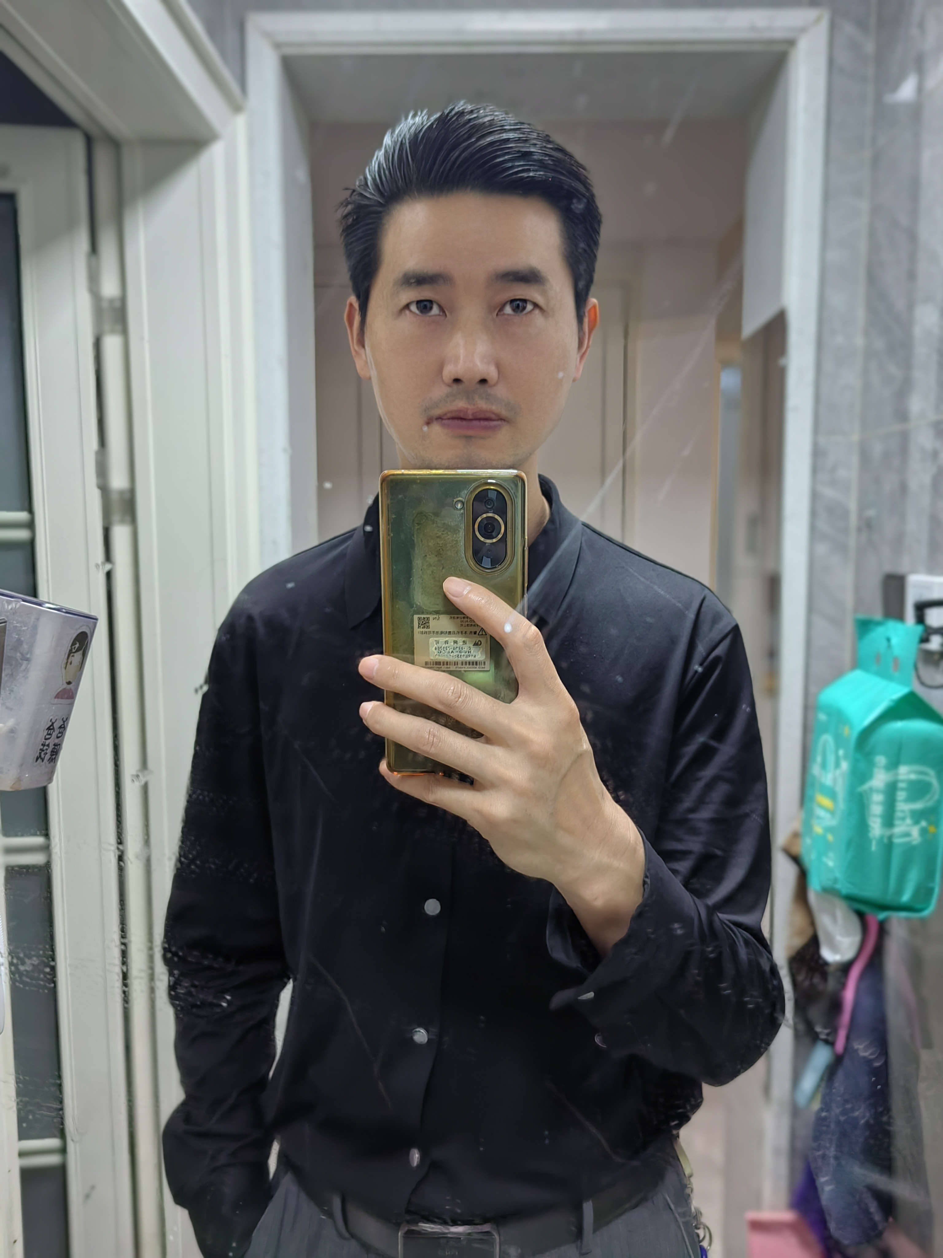 中年大叔的标准大背头.