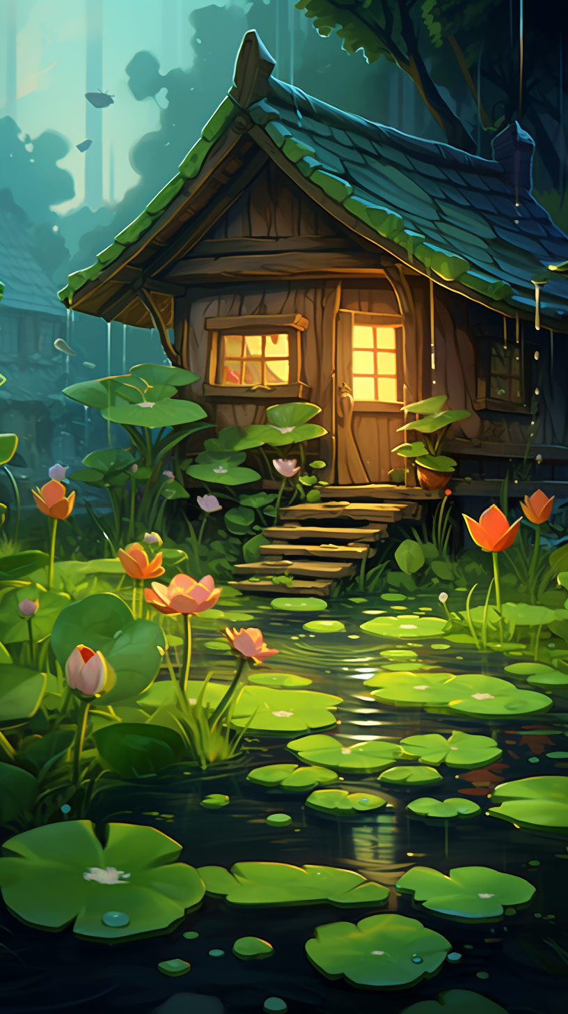 绿色小房子,可爱太治愈