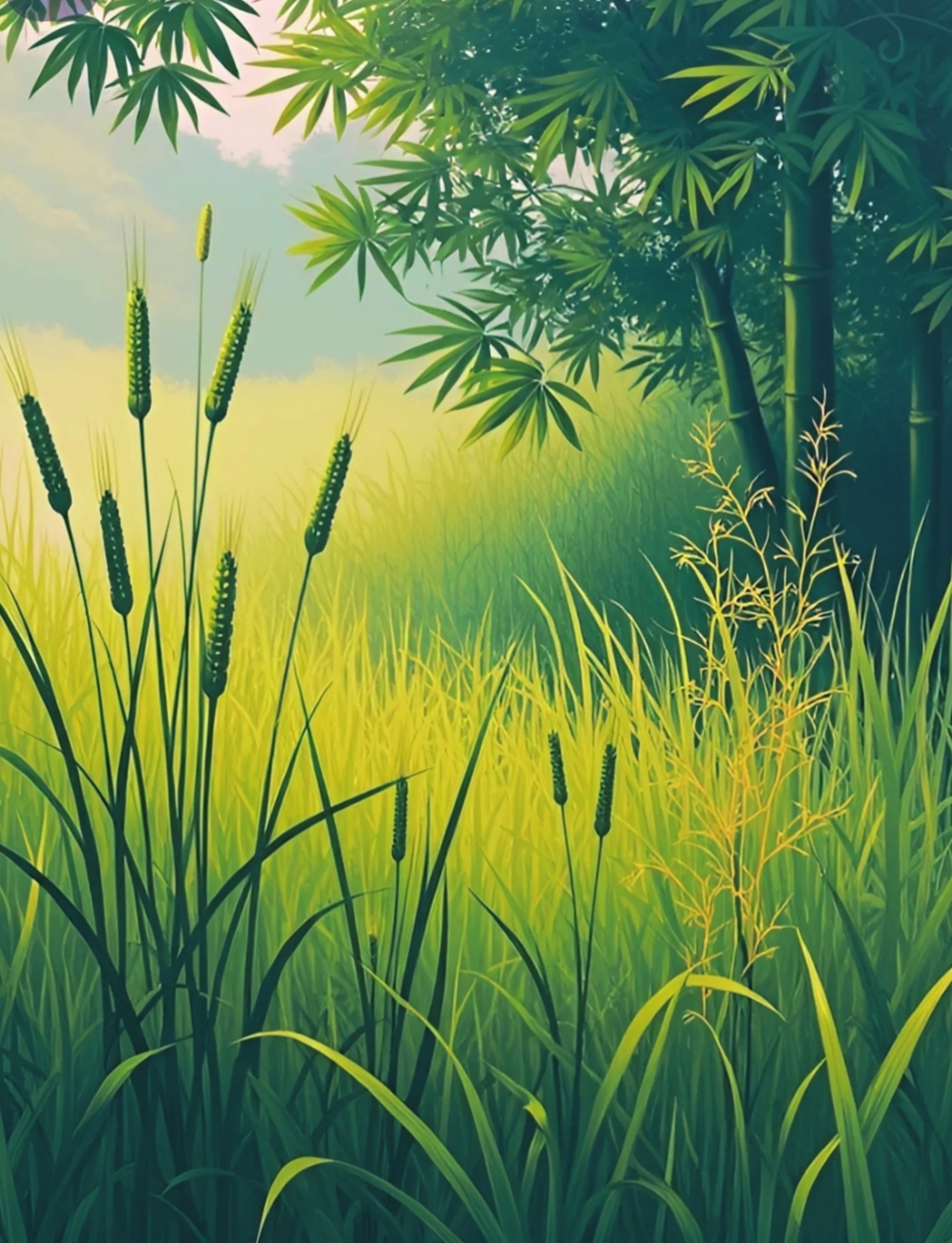 哇,这片绿油油的麦田好治愈,周末约吗?