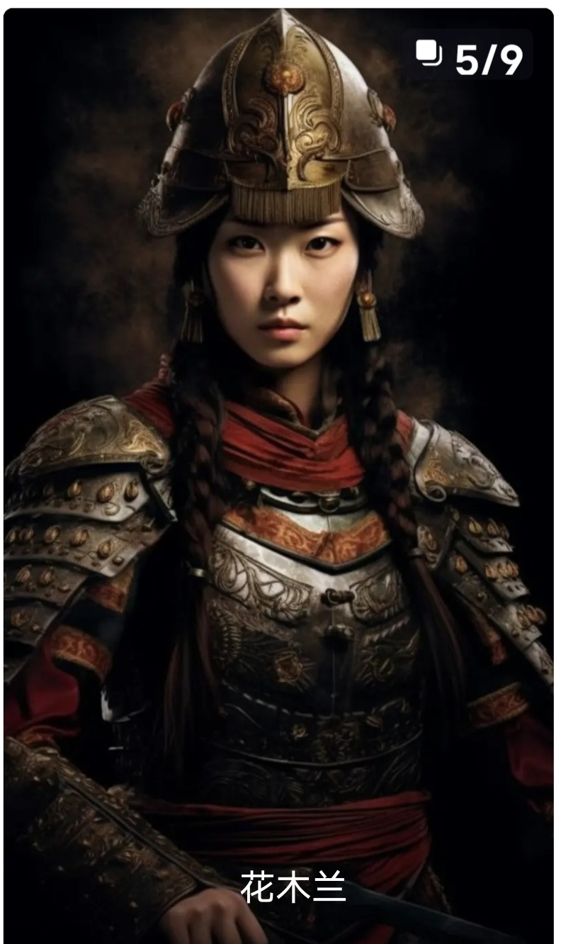 四大女将:花木兰,穆桂英,梁红玉,樊梨花 2.