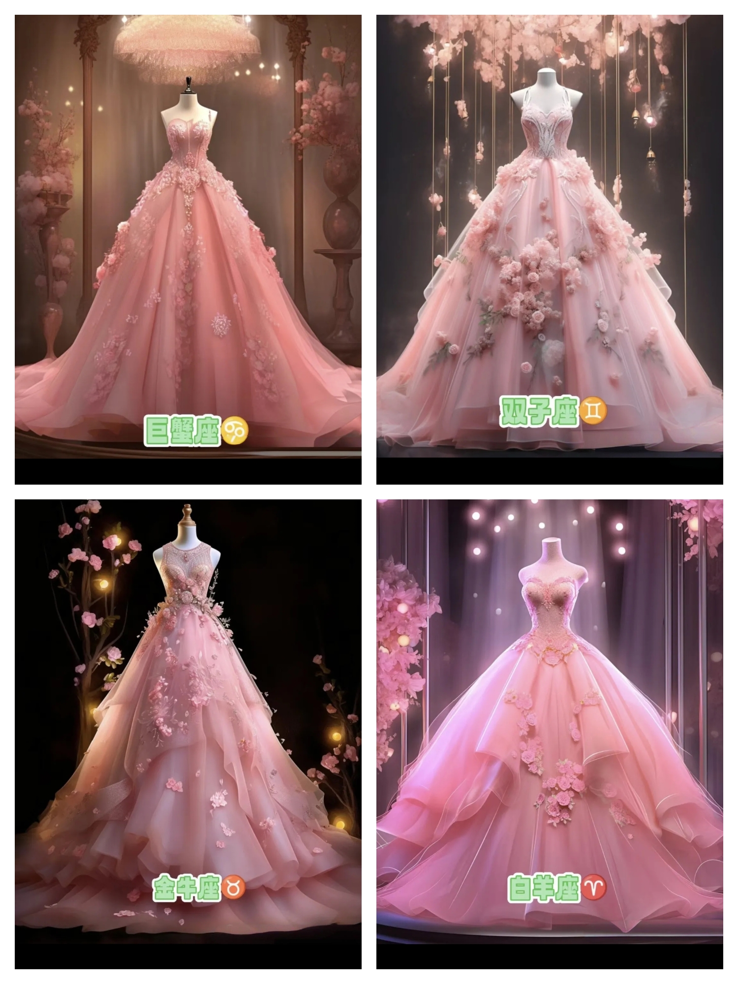 12星座专属婚纱来了,我想破300赞