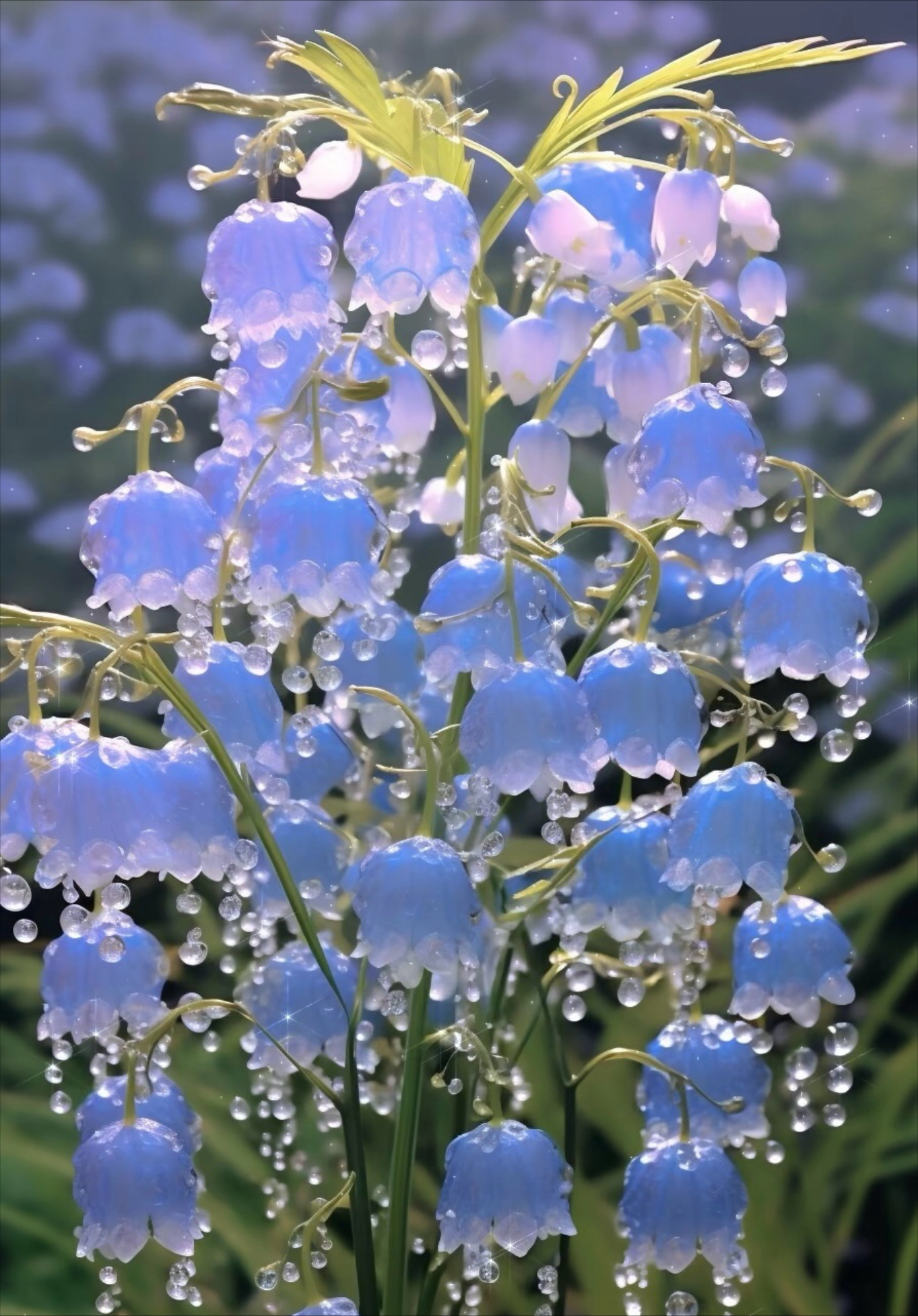 蓝色风铃花花语图片