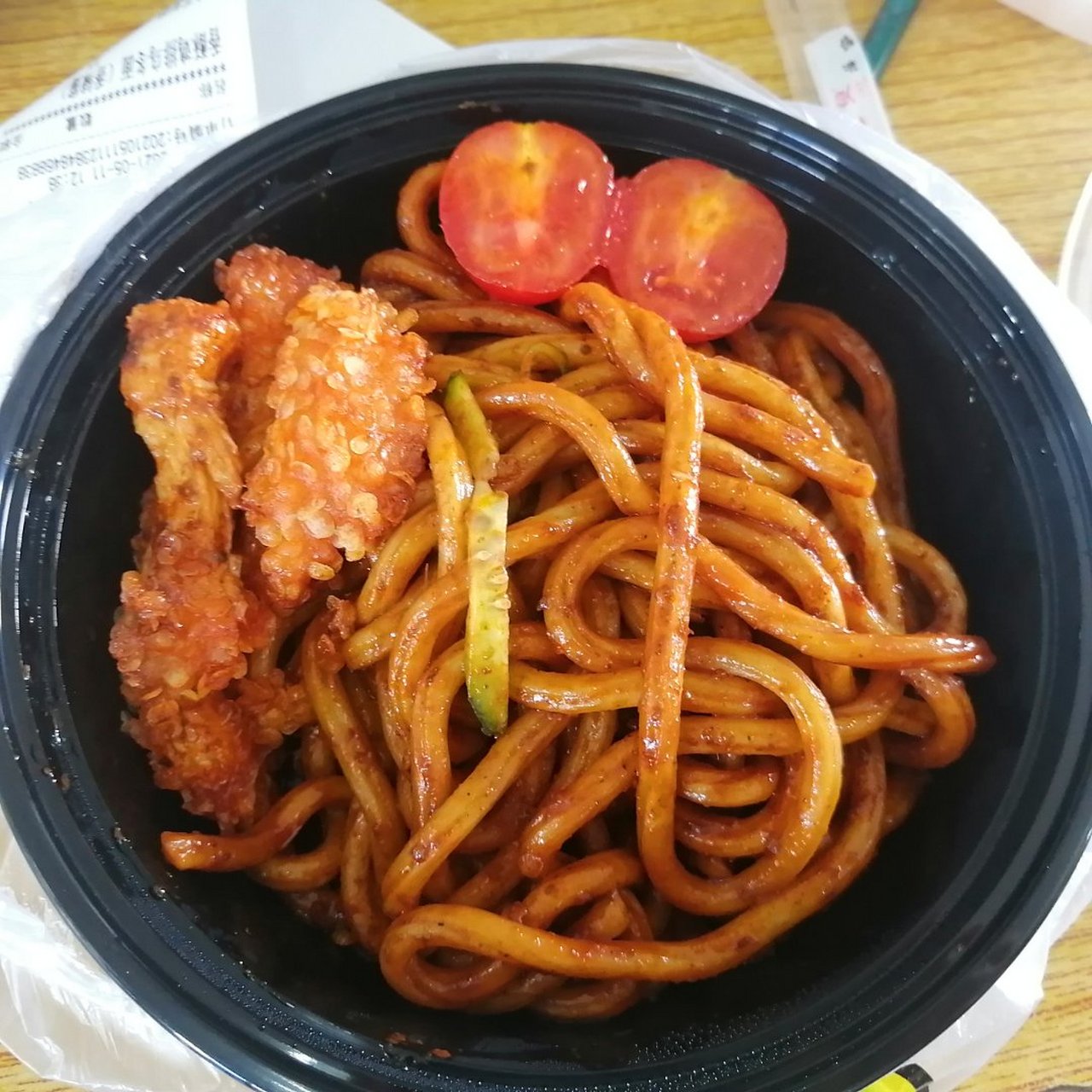 一张图分享你最爱的美食#  鸡排乌冬面!