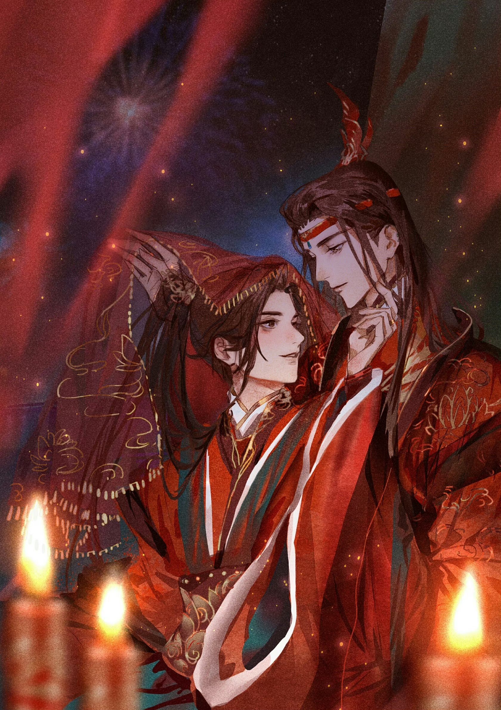 墨家三宝大婚图[亲吻]#墨家三宝