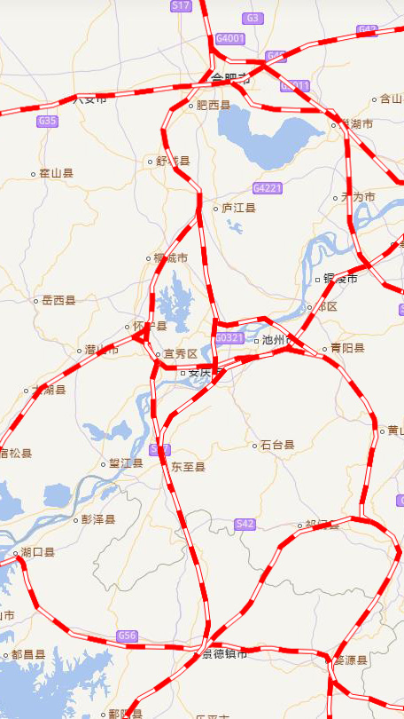 规划图合池黄高铁线路图合池高铁详细路线图庐江至池州高铁线路图合池