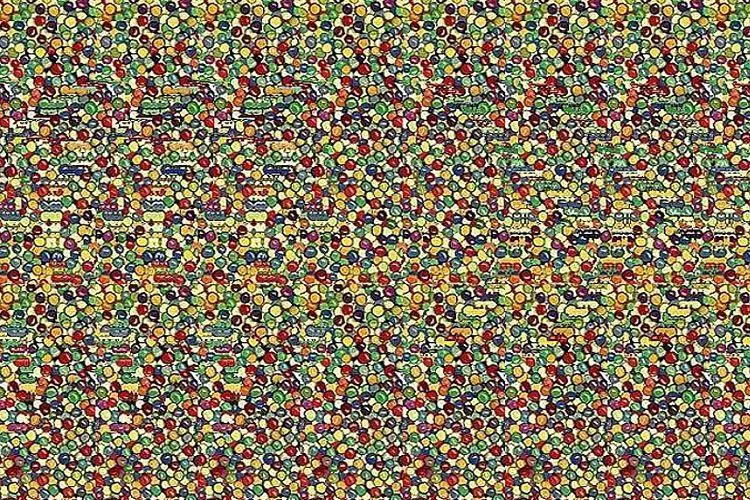 她们说这是三维立体图,还说有一张异常恐怖的照片,我咋啥也看不出来