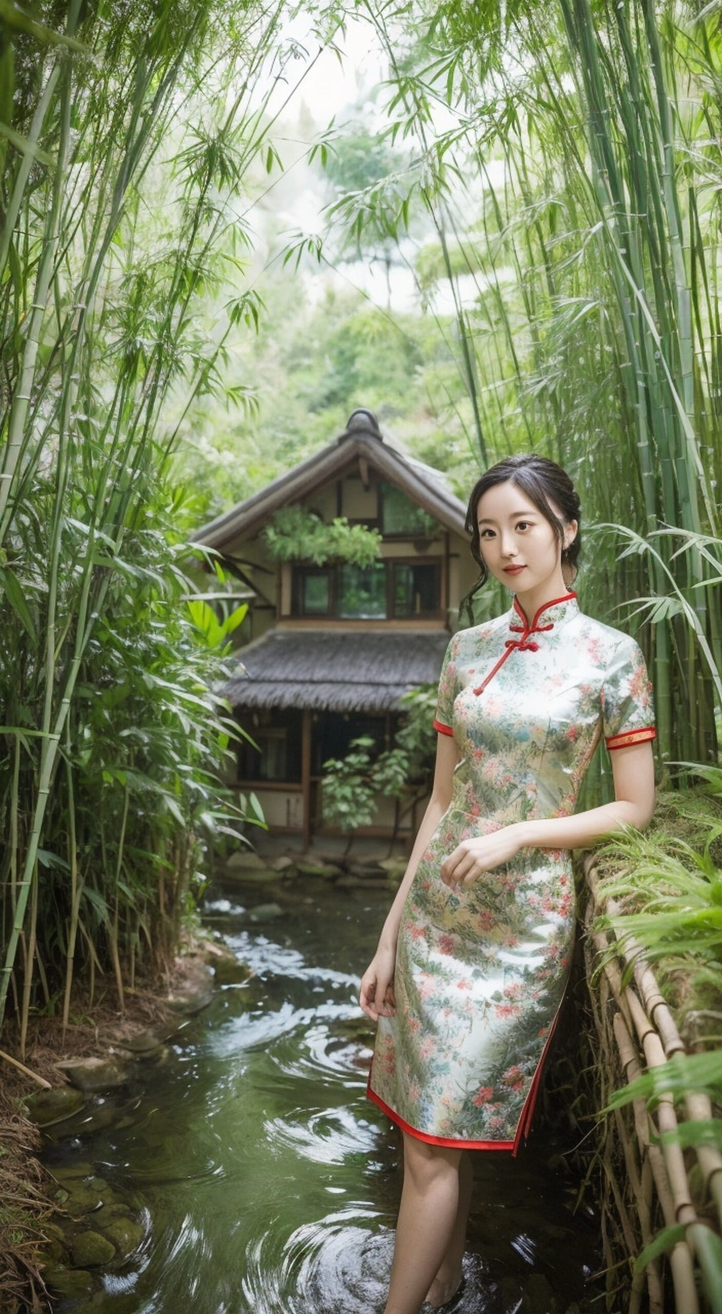 随手拍春天#  穿越时光的旗袍美人,她的微笑如春风拂面,让人心动不已
