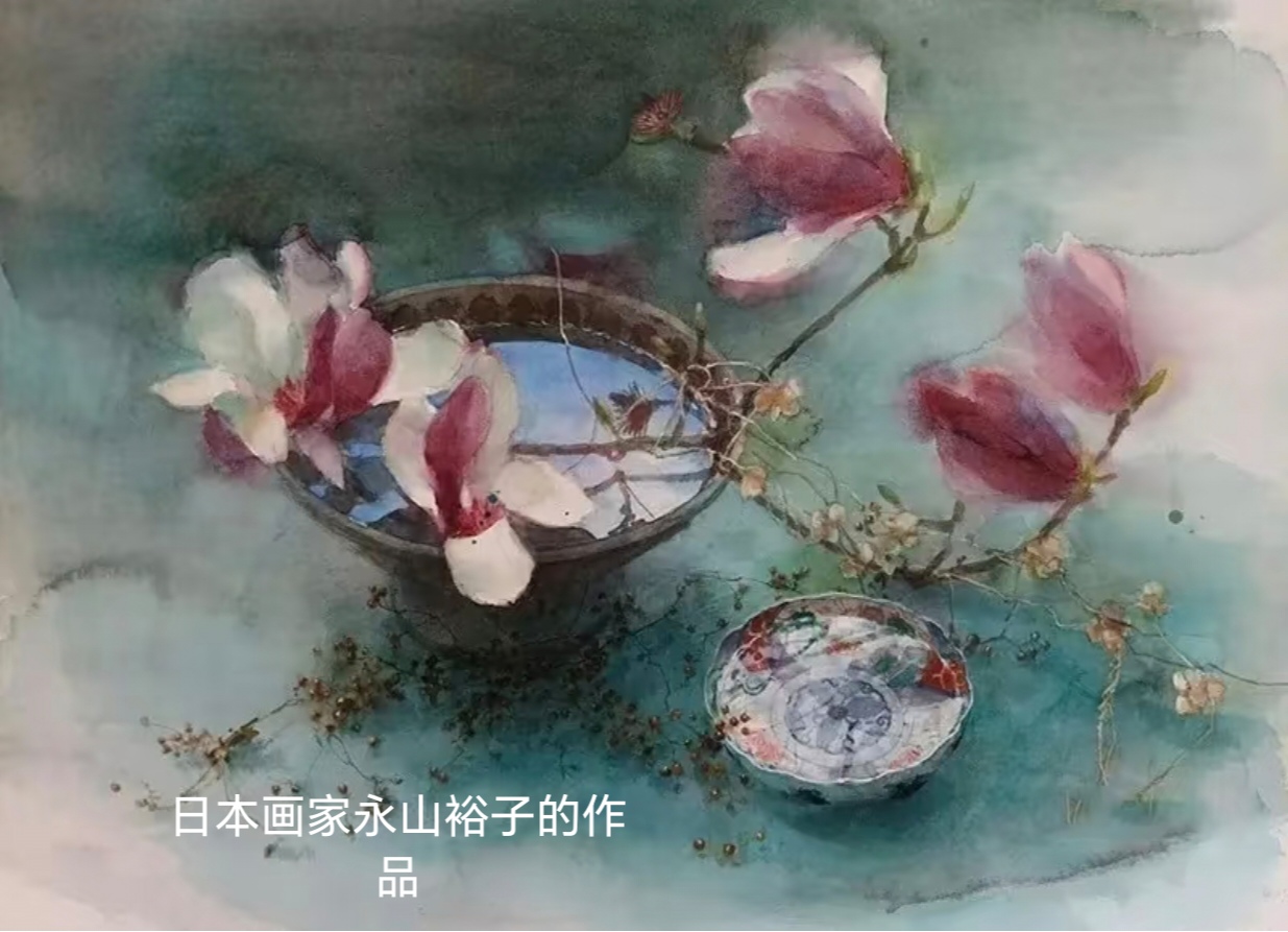 分享永山裕子的水彩画作品(一)图片来源于小红书:奶油麻麻