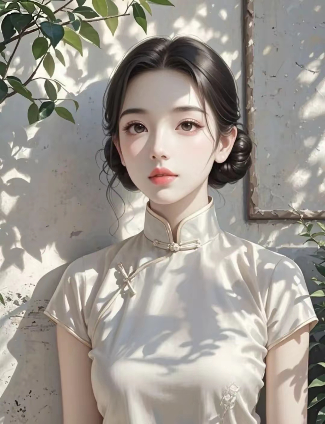 民国风旗袍美女头像,捕捉阳光下的温柔,岁月静好的模样 #打卡瓜分奖励