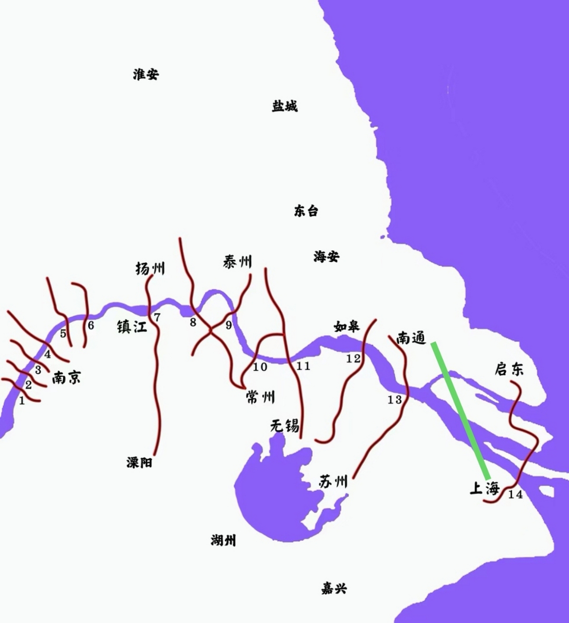 江苏这么多条长江大桥,竟然没有一条是直接从南通市区到上海市区的,这