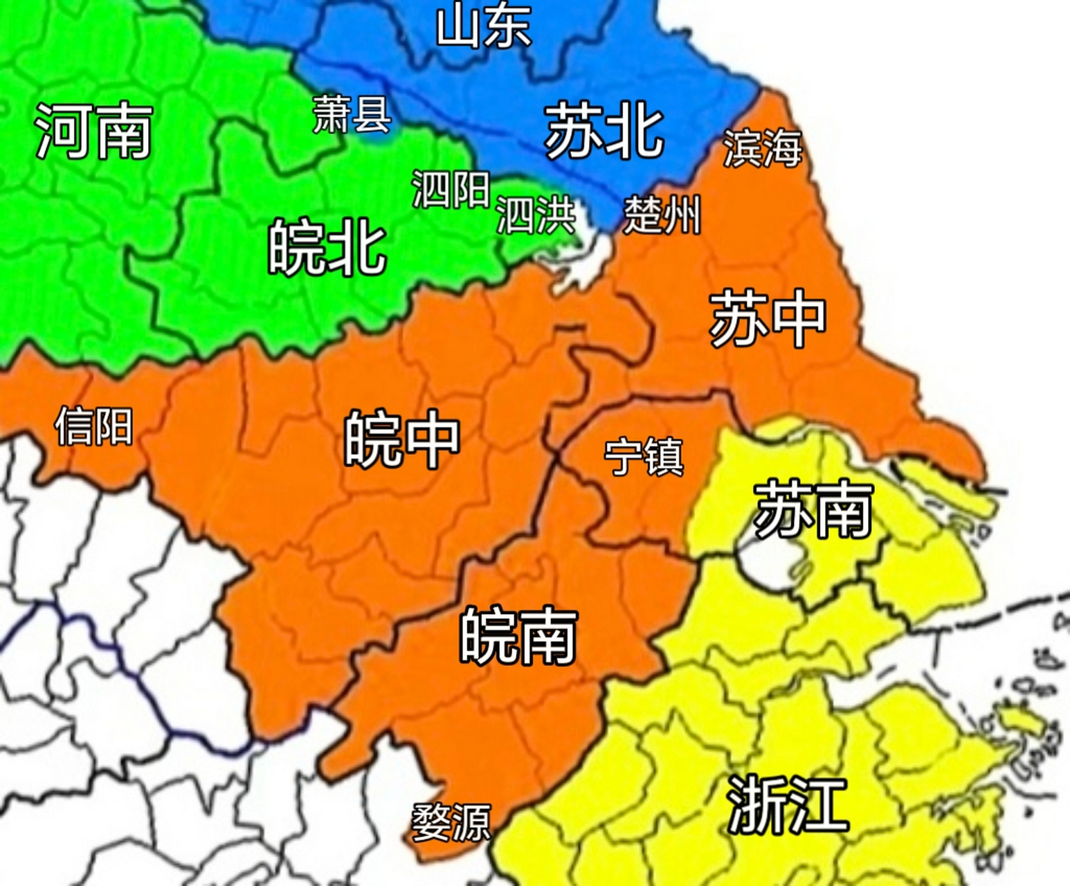 江浙皖交界地图图片