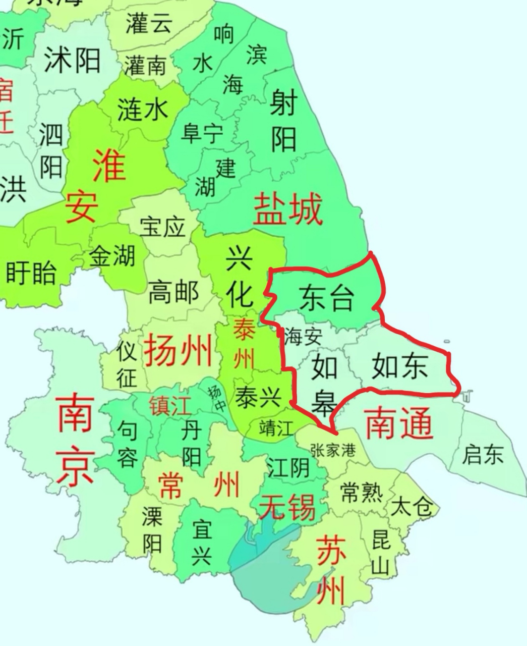 东台乡镇行政地图图片