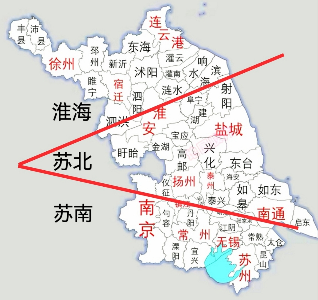 有时候觉得江苏人真有点敏感和矫情,有苏南和苏北,就是不能接受苏中的